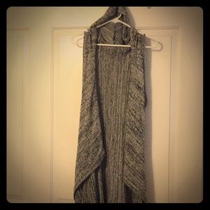Torrid Sleeveless long cardigan with hood